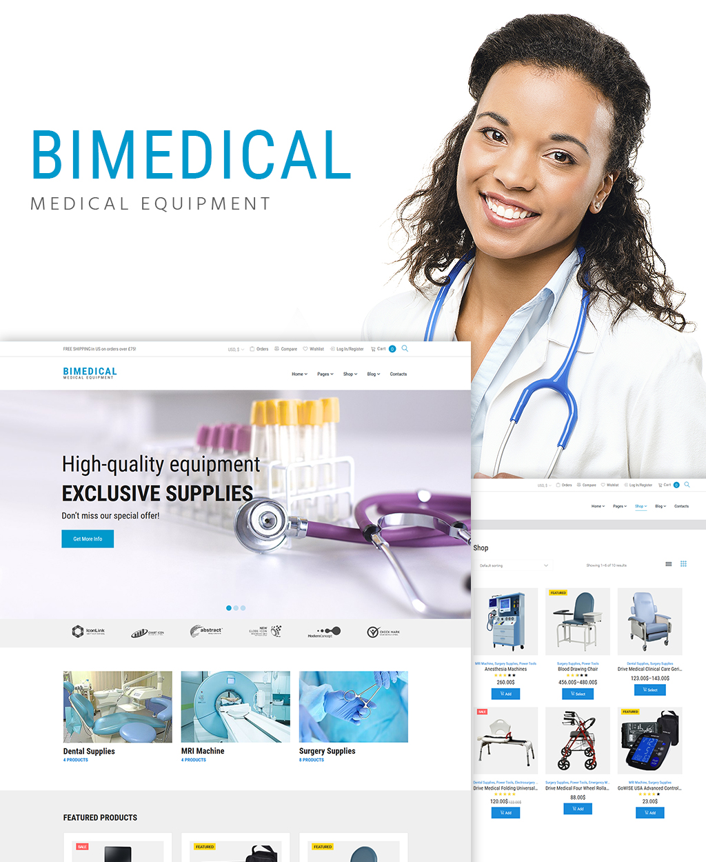 Bimedical- Medical Equipment Responsive WooCommerce Theme