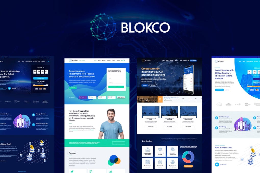 Blokco - ICO Cryptocurrency & Consulting WP Theme