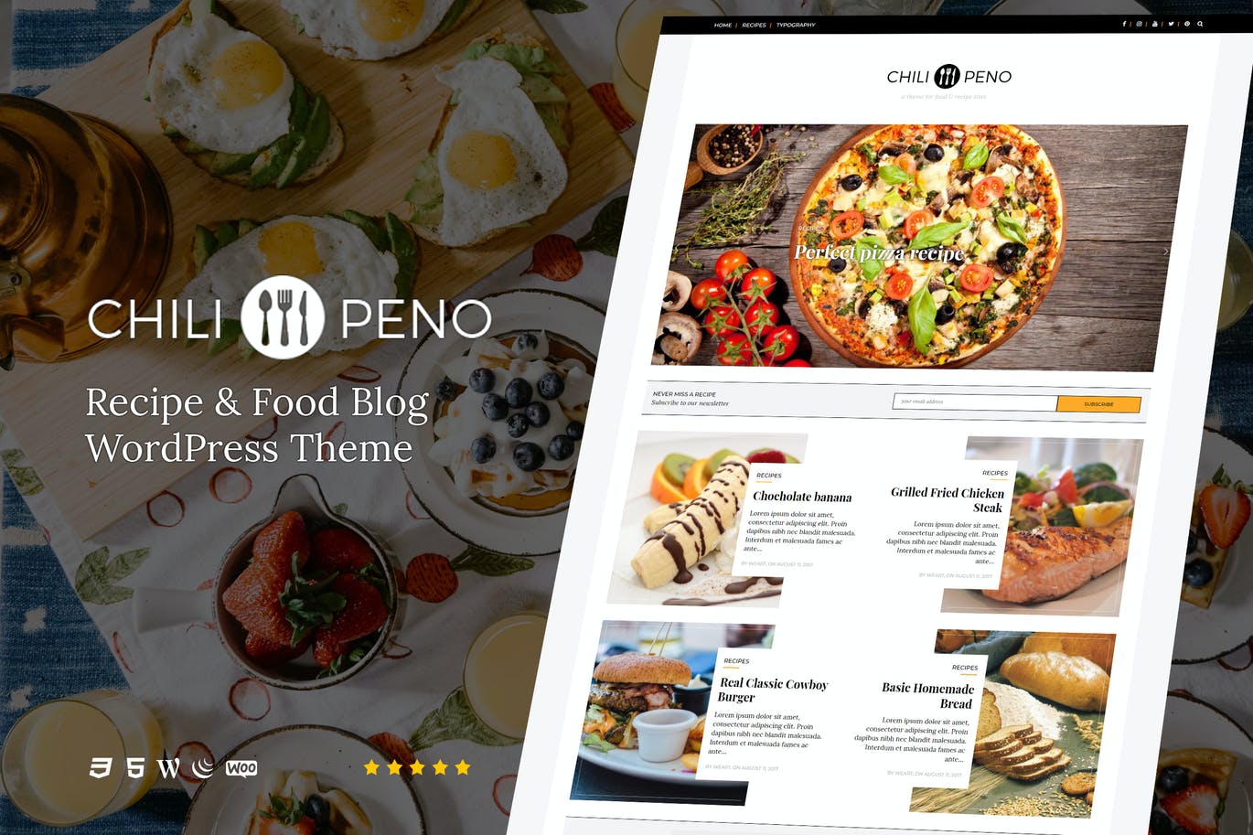 Chilipeno - Recipe & Food WordPress Theme