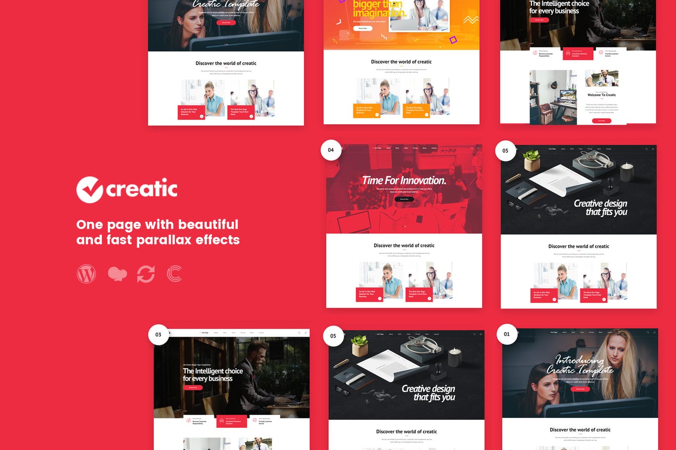 Creatic - One Page Parallax WordPress