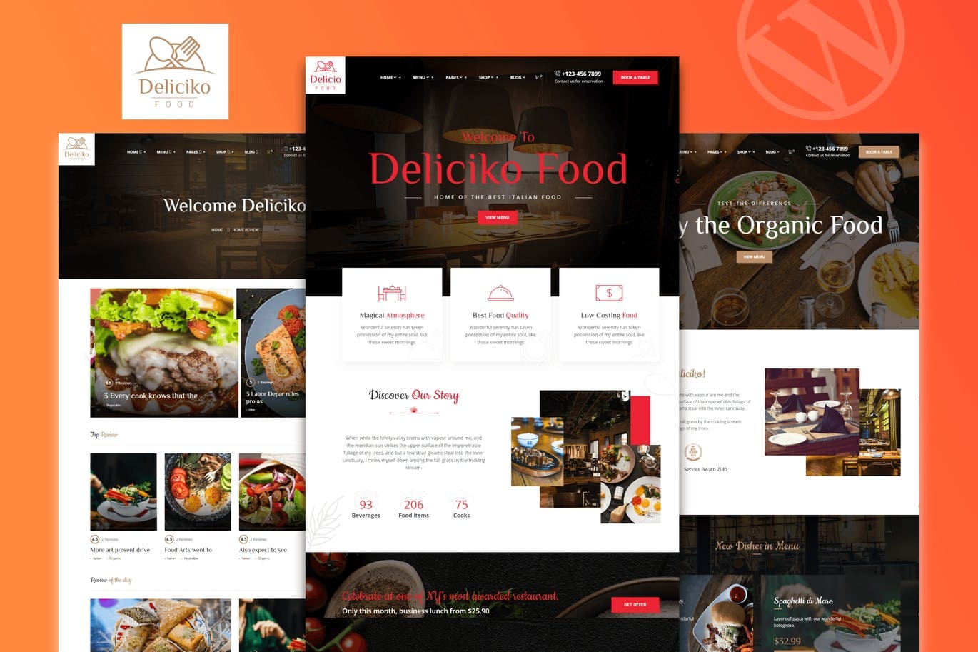 Deliciko - Restaurant WordPress Theme