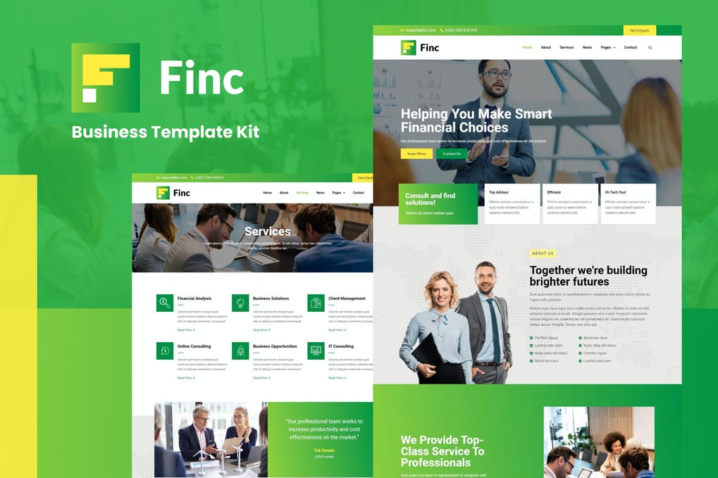 Finc - Business Financial Elementor Template Kit