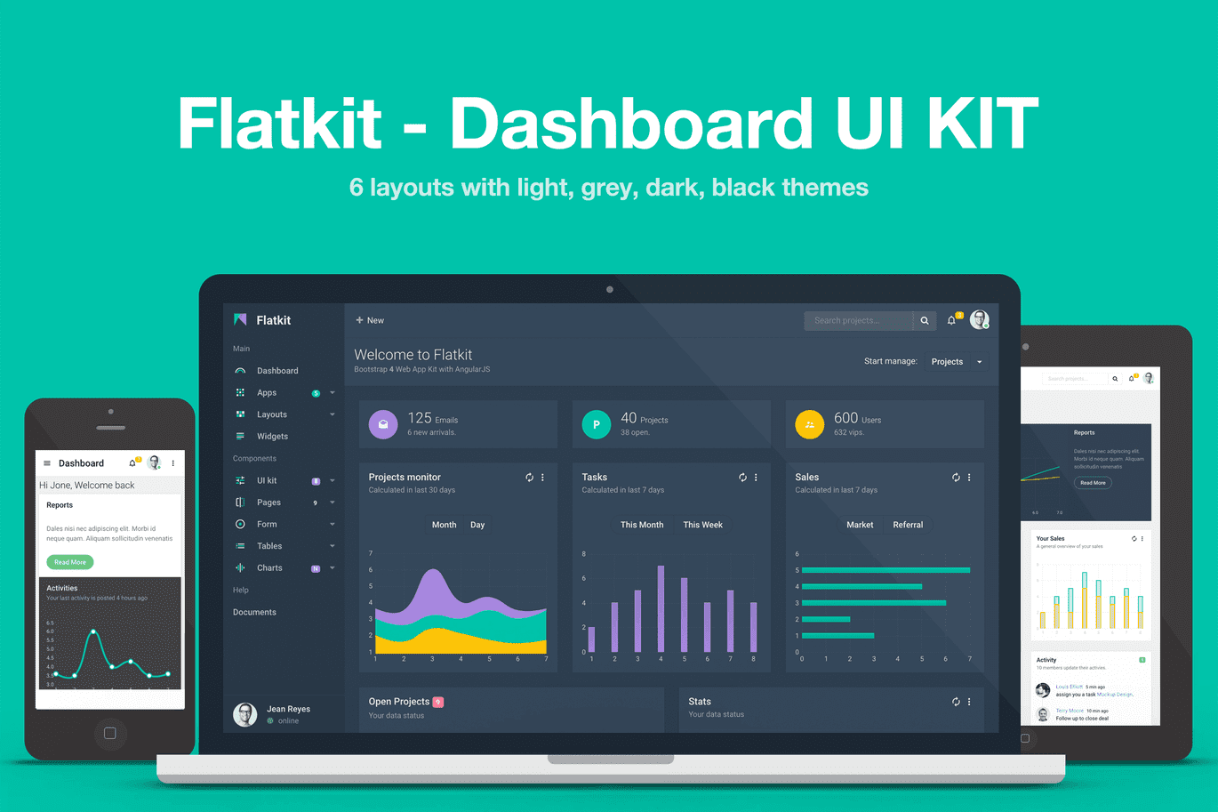 Flatkit-Dashboard-UI-KIT