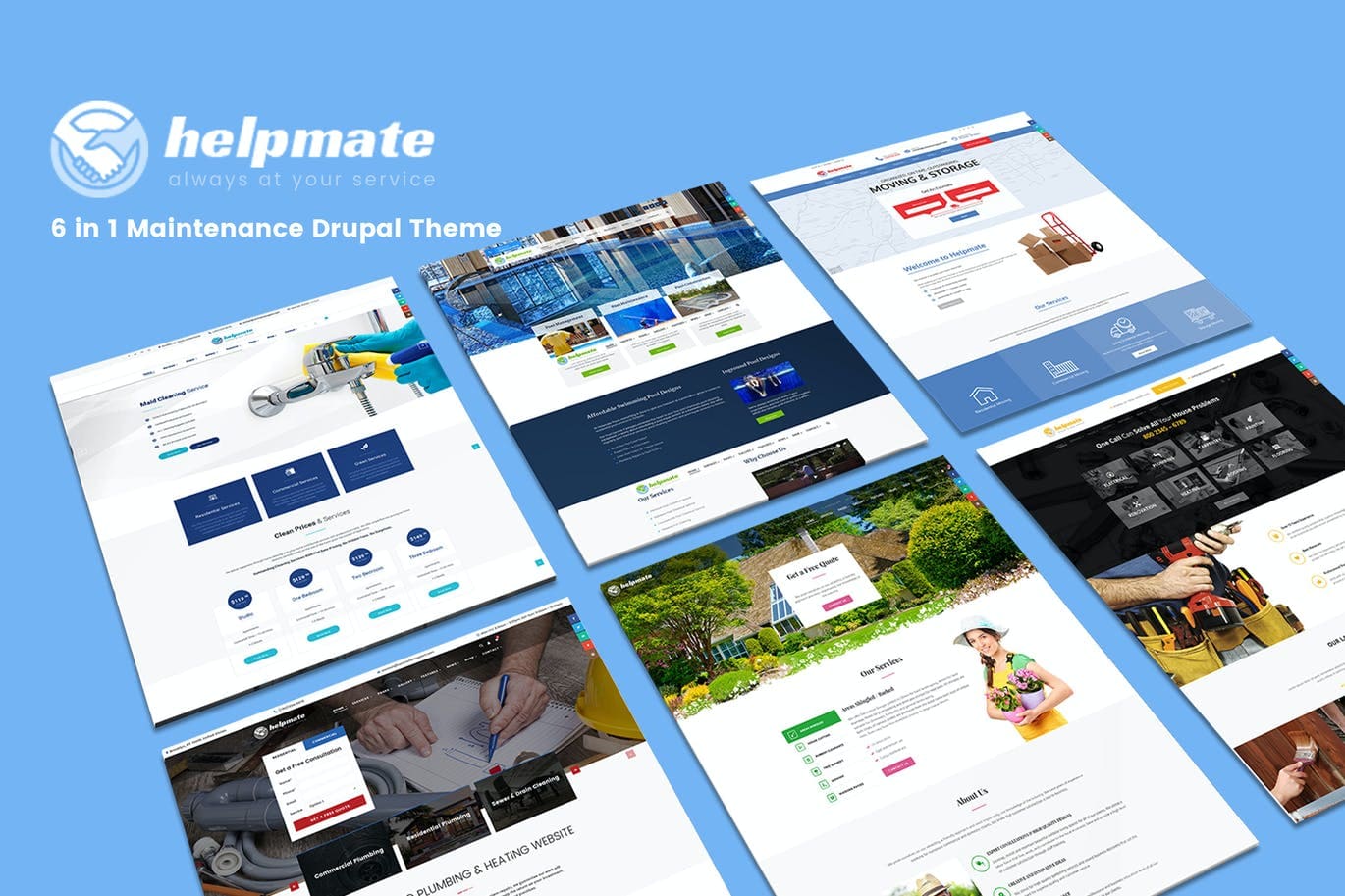 Helpmate - 6 in 1 Maintenance WordPress Theme