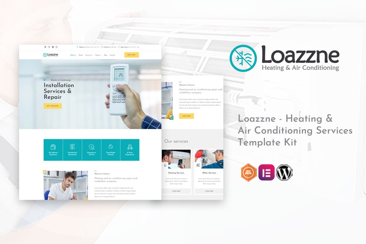 Loazzne - Heating & Air Conditioning Services Template Kit