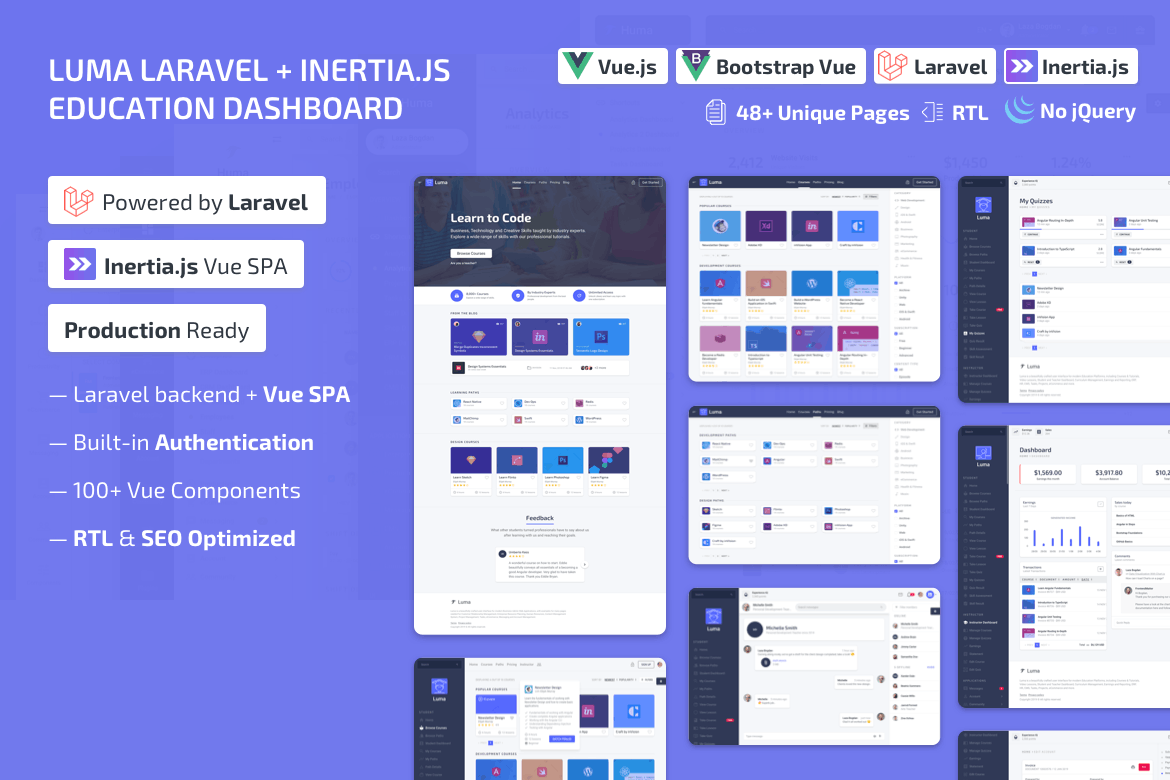 Luma-Laravel-LMS-Vue-Education-Admin-Dashboard