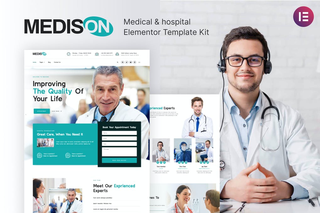 Medison - Hospital & Healthcare Clinic Elementor Template Kit