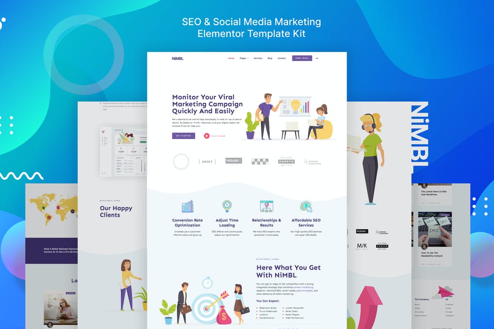 Nimbl-–-SEO-Social-Media-Marketing-Template-Kit