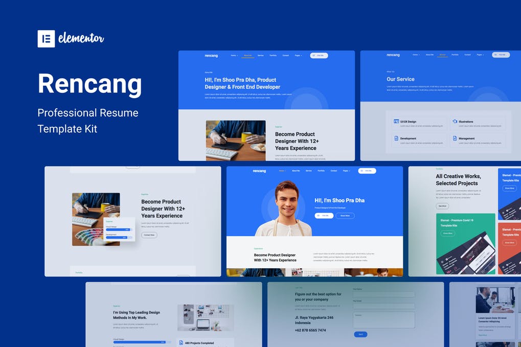 Rencang-CV-Portfolio-Elementor-Template-Kit