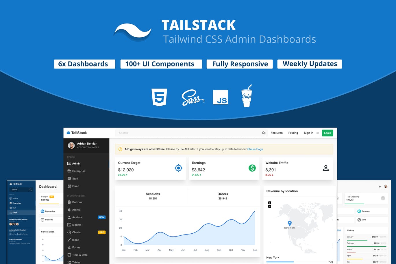 TailStack - Tailwind CSS Admin Dashboards Template