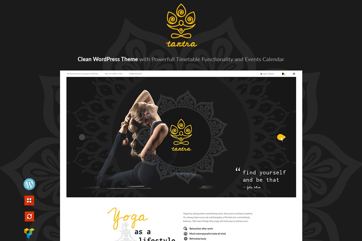 Tantra - A Yoga Studio and Fitness Club WP Theme