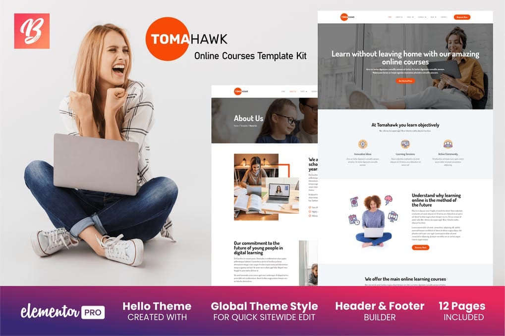 Tomahawk - Online Courses Elementor Template Kit