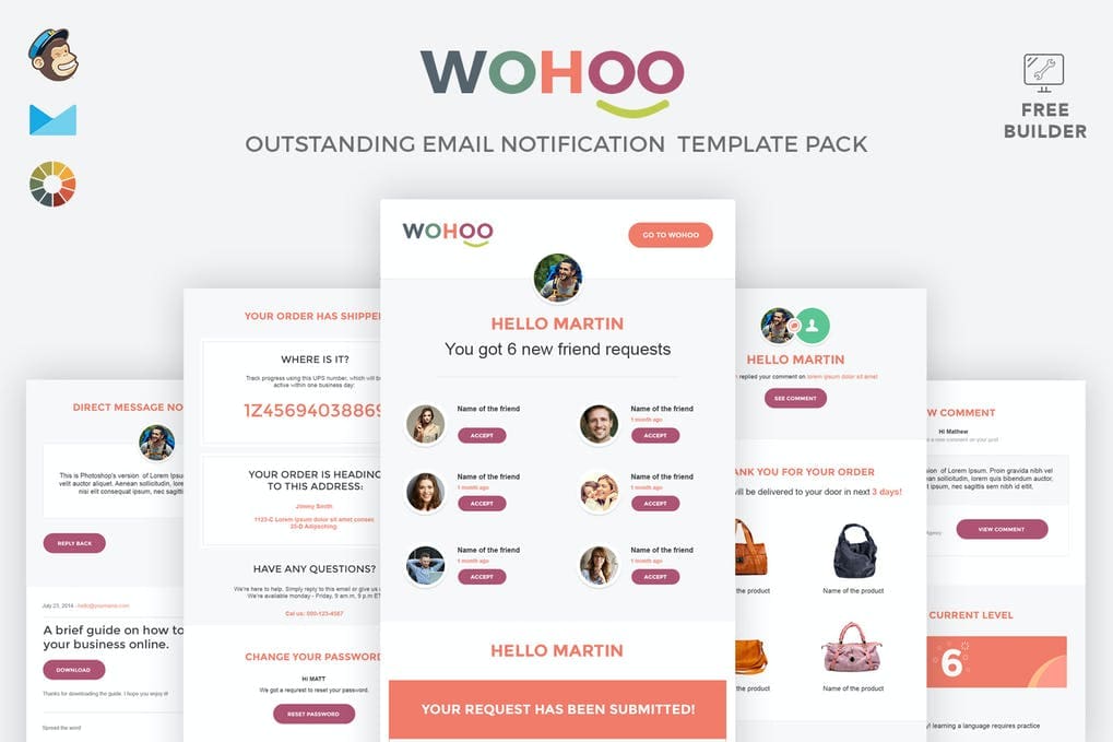 WOHOO - Beautiful Email Notifications Template