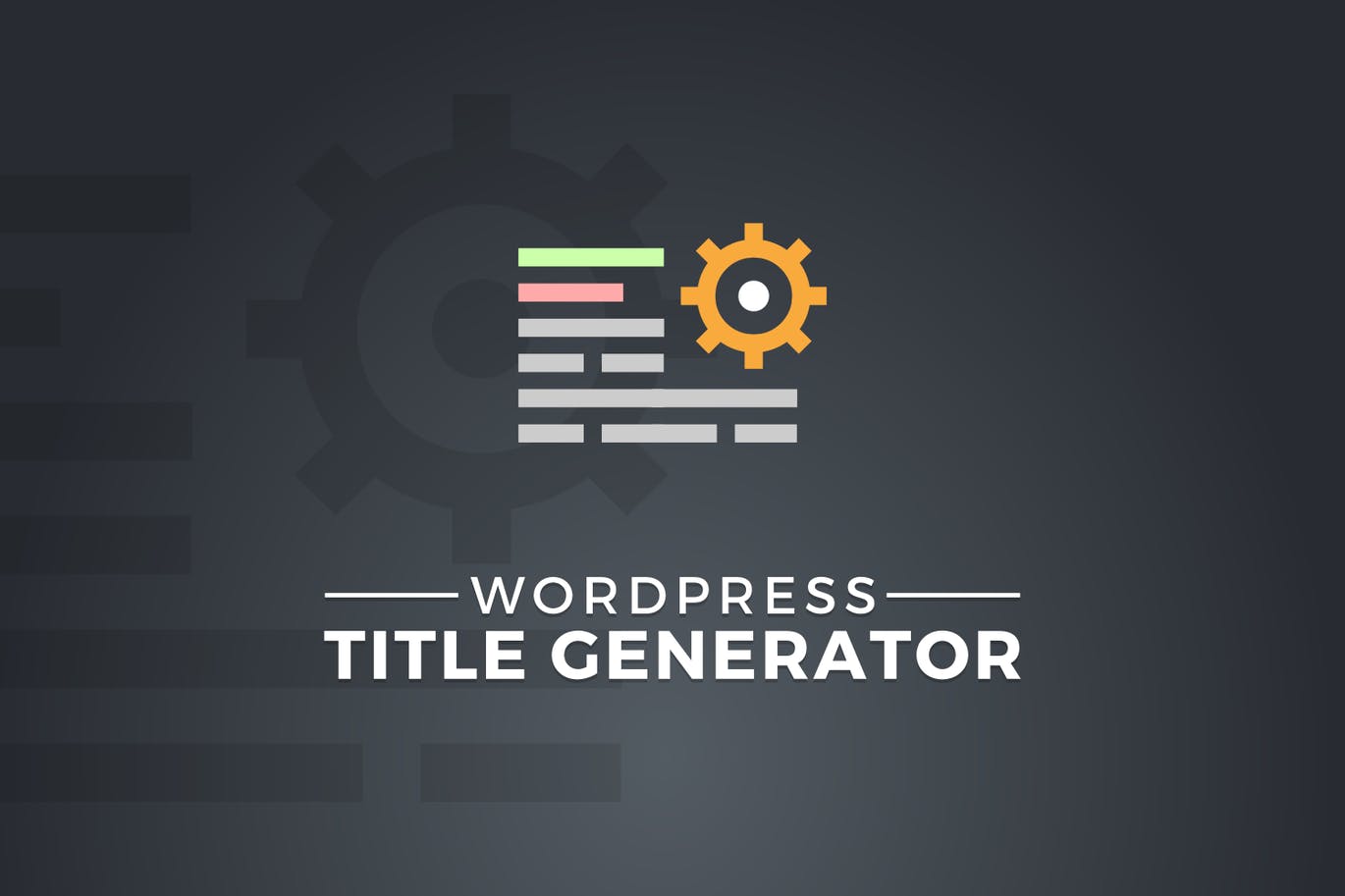 WordPress Title Generator